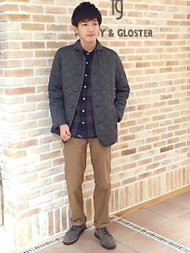 「FREDY&GLOSTER（フレディアンドグロスター）のアイテム（その他アウター）」を使った、マサくんさん（メンズ・173cm）の秋コーディネート