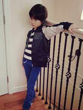 「WAMWAM（ワムワム）のアイテム」を使った、elenaさん（キッズ・128cm）の春コーディネート