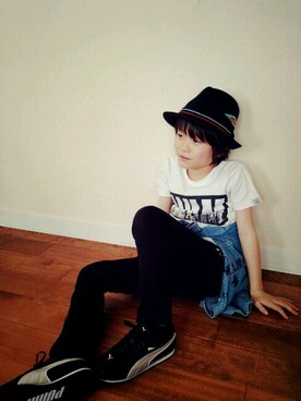 「ハットコーデ」｜elenaさん（キッズ・128cm）の春コーディネート