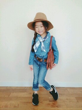 「ハットコーデ」｜elenaさん（キッズ・110cm）の春コーディネート