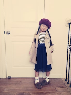 「ROPE' PICNIC（ロペピクニック）のアイテム（ジャケット/アウター）」を使った、elenaさん（キッズ・110cm）の秋コーディネート
