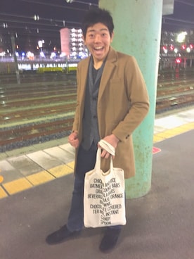「Dr. Martens（ドクターマーチン）のアイテム（フォーマルスーツ/小物）」を使った、WEARの革命児さん（メンズ・175cm）の冬コーディネート