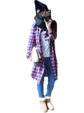 「2月WEARバレンタインカラー(赤or茶)」｜yumikoさん（レディース・154cm）の冬コーディネート