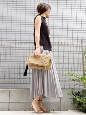 「YEVS（イーブス）のアイテム（スカート）」を使った、yumikoさん（レディース・154cm）の秋コーディネート