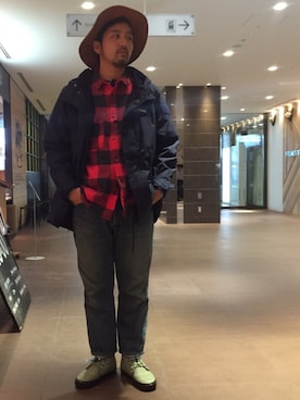 「WILD THINGS（ワイルドシングス）のアイテム（モッズコート）」を使った、Funachangさん（メンズ・177cm）の秋コーディネート