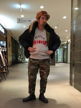 「WILD THINGS（ワイルドシングス）のアイテム（ナイロンジャケット）」を使った、Funachangさん（メンズ・177cm）の秋コーディネート