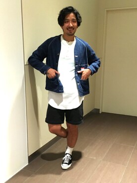 「キャルオーライン」｜「アイテム（ジャケット/アウター）」を使った、Funachangさん（メンズ・177cm）の夏コーディネート