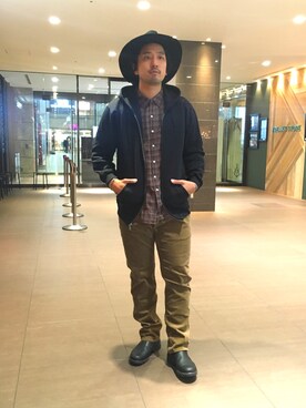 「Blundstone（ブランドストーン）のBlundstone/ブランドストーン　ｻｲﾄﾞｺﾞｱﾌﾞｰﾂ Men's（ブーツ）」を使った、Funachangさん（メンズ・177cm）の秋コーディネート