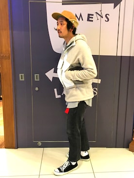 「is-ness（イズネス）のアイテム（ジャケット/アウター）」を使った、Funachangさん（メンズ・177cm）の秋コーディネート
