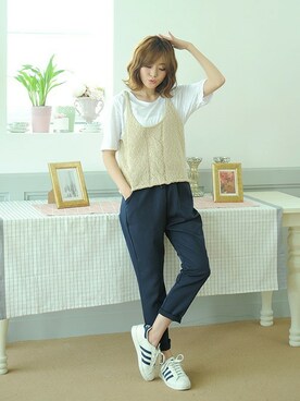 「スラックスパンツ」｜netstarさん（レディース・167cm）の春コーディネート