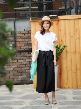 「NETSTAR（ネットスター）のアイテム（パンツ）」を使った、netstarさん（レディース・167cm）の夏コーディネート