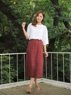「NETSTAR（ネットスター）のアイテム」を使った、netstarさん（レディース・167cm）の夏コーディネート