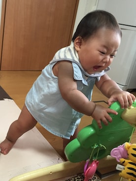 「babygap」｜「アイテム（チュニック）」を使った、@.mioさん（キッズ・90cm）の秋コーディネート
