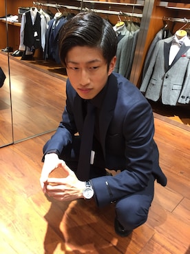 「スーツ」｜小山 真平さん（メンズ・172cm）の秋コーディネート