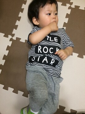 「スエット」｜Naru🌳さん（キッズ・70cm）の春コーディネート