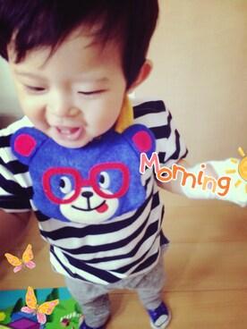 「スエット」｜Naru🌳さん（キッズ・70cm）の夏コーディネート