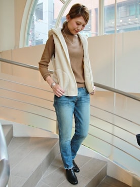 「JOURNAL STANDARD relume（ジャーナルスタンダード　レリューム）のアイテム（モッズコート）」を使った、JOURNAL STANDARD relume 表参道店スタッフさん（レディース・169cm）の秋コーディネート