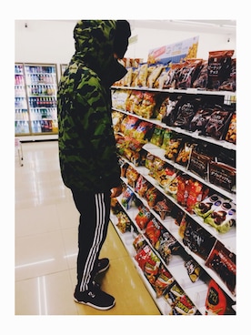 「Bape」｜「アイテム（ダウンジャケット/コート）」を使った、takenobuさん（メンズ・176cm）の冬コーディネート