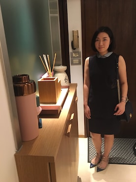 「VALENTINO（ヴァレンティノ）のアイテム（ドレスシューズ）」を使った、니콜さん（レディース・160cm）の秋コーディネート