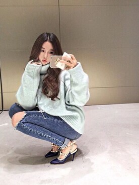 「LOVE」｜「アイテム（その他）」を使った、🦄Ninibaby さん（レディース・160cm）の冬コーディネート