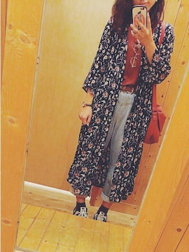 「70's」｜「アイテム（その他）」を使った、chisaki.さん（レディース・160cm）の秋コーディネート