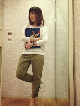 「MAYSON GREY（メイソングレイ）のアイテム」を使った、Rinaさん（レディース・152cm）の春コーディネート