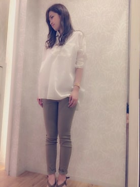 「MAYSON GREY（メイソングレイ）のアイテム」を使った、Rinaさん（レディース・163cm）の春コーディネート