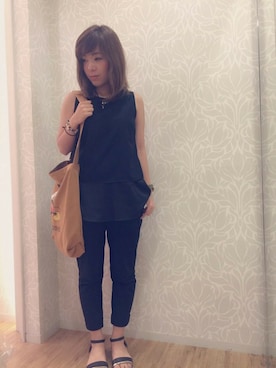 「MAYSON GREY（メイソングレイ）のアイテム」を使った、Rinaさん（レディース・152cm）の夏コーディネート