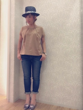 「MAYSON GREY（メイソングレイ）のアイテム」を使った、Rinaさん（レディース・152cm）の夏コーディネート