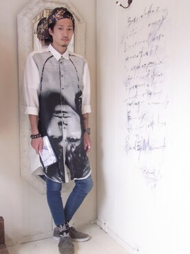 「HUF」｜「アイテム（財布/小物）」を使った、staffさん（メンズ・170cm）の春コーディネート