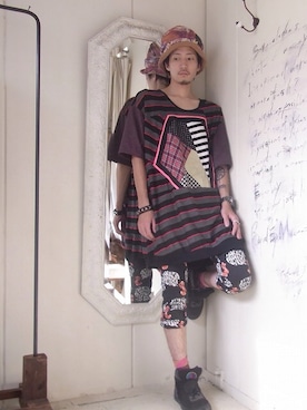 「Ayame（アヤメ）のアイテム」を使った、staffさん（メンズ・170cm）の夏コーディネート