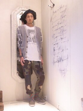 「MACARONIC（マカロニック）のアイテム」を使った、staffさん（メンズ・170cm）の夏コーディネート