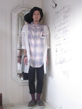 「YEAH RIGHT!!（イェーライト）のアイテム」を使った、staffさん（メンズ・170cm）の夏コーディネート
