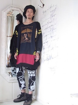 「MACARONIC（マカロニック）のアイテム」を使った、staffさん（メンズ・170cm）の秋コーディネート