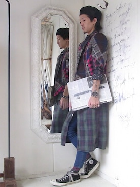 「MACARONIC（マカロニック）のアイテム（ジャケット/アウター）」を使った、staffさん（メンズ・170cm）の秋コーディネート