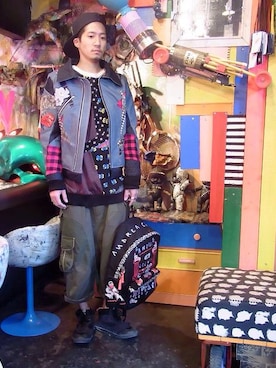 「MACARONIC（マカロニック）のアイテム（ジャケット/アウター）」を使った、staffさん（メンズ・170cm）の冬コーディネート