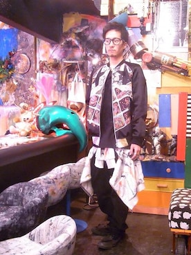 「MACARONIC（マカロニック）のアイテム（ジャケット/アウター）」を使った、staffさん（メンズ・170cm）の冬コーディネート