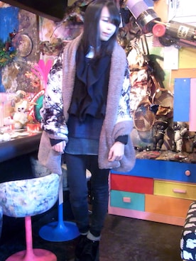 「HISUI（ヒスイ）のアイテム」を使った、staffさん（レディース・158cm）の冬コーディネート