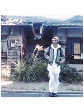 「nonnative（ノンネイティブ）のアイテム（ニットキャップ/ビーニー）」を使った、c.elti.cさん（メンズ・172cm）の秋コーディネート