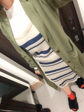 「SM2（エスエムツー）のアイテム（トレンチコート）」を使った、ｍ☺︎ｃｈｉさん（レディース・160cm）の秋コーディネート