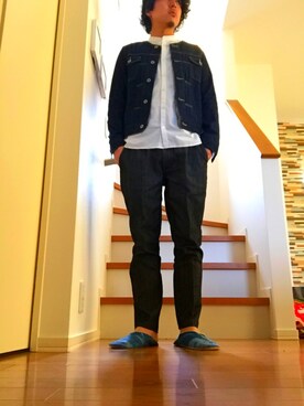 「SHIPS JET BLUE（シップスジェットブルー）のアイテム（デニムジャケット）」を使った、Ryowheyさん（メンズ・169cm）の春コーディネート