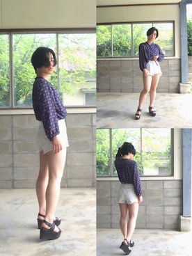 「GRL（グレイル）のアイテム（ピアス（両耳用））」を使った、Möさん（レディース・159cm）の春コーディネート