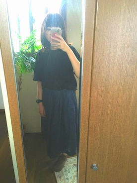 「くつした」｜「アイテム（アナログ腕時計）」を使った、しきさん（レディース・154cm）の秋コーディネート