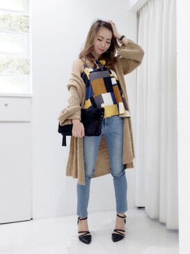「CECIL McBEE（セシルマクビー）のアイテム（サンダル）」を使った、Kさん（レディース・155cm）の秋コーディネート