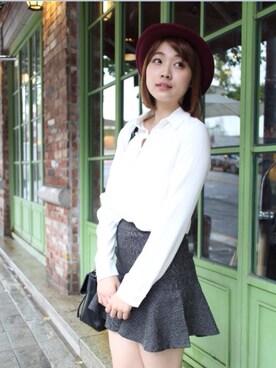 Elisa Chiuさん（レディース・156cm）の秋コーディネート