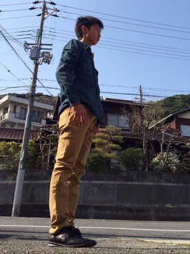 「GAP（ギャップ）のアイテム（デニムジャケット、ブルー系）」を使った、noriさん（メンズ・176cm）の春コーディネート