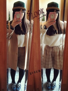 「chambre de charme（シャンブルドゥシャーム）のアイテム（その他アウター）」を使った、piccaさん（レディース・165cm）の冬コーディネート