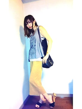 「Ungaro（ウンガロ）のアイテム」を使った、Sayuri 一縷のさん（レディース・157cm）の夏コーディネート