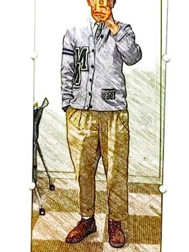 「SKOOKUM（スクーカム）のアイテム（トップス）」を使った、SOTAさん（メンズ・176cm）の冬コーディネート