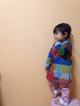 「present（プレゼント）のアイテム（ワンピース/ドレス）」を使った、yu---naさん（キッズ・80cm）の秋コーディネート